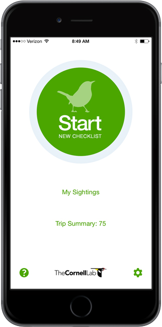 Picture of eBird Get Started button.