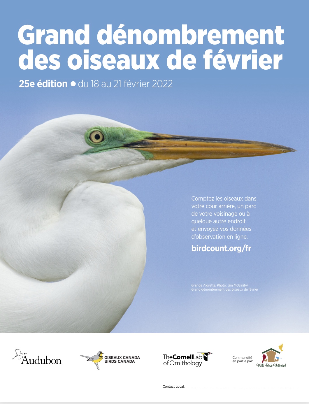 Affiches Le Grand Denombrement Des Oiseaux De Fevrier