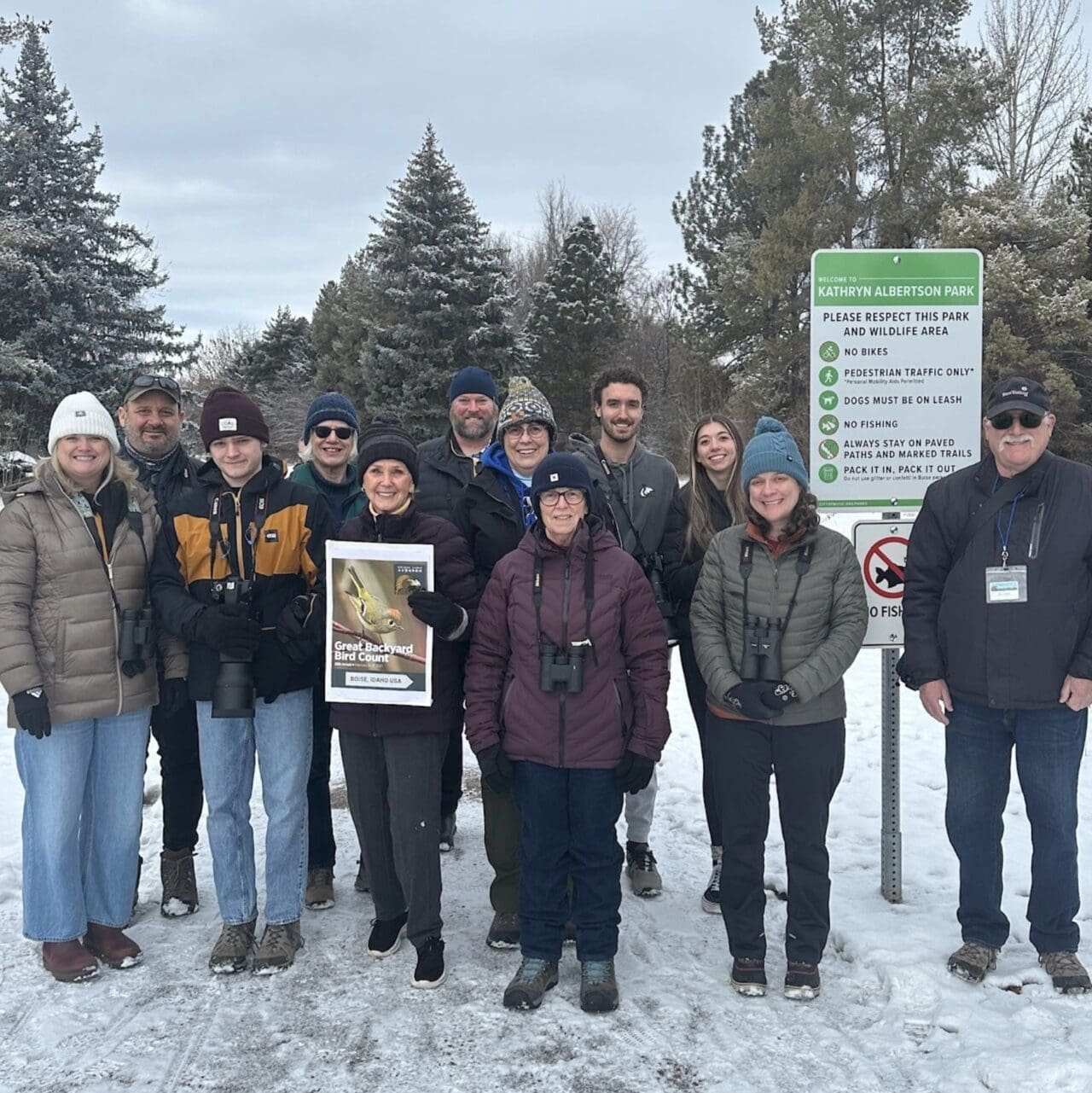 A group of birdwatchers during GBBC.