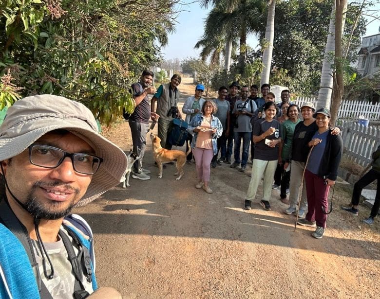 Group of people smiling.