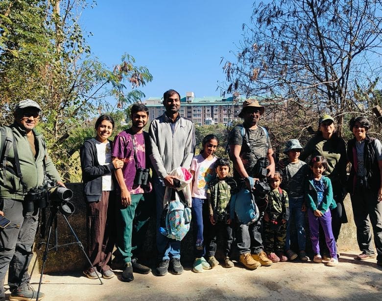 Group of people smiling.