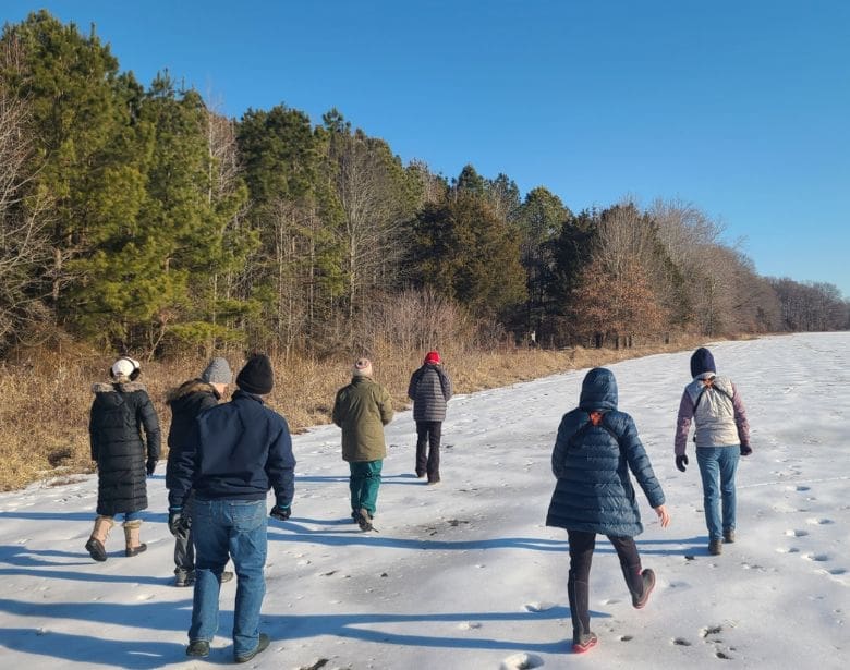 Group of people walking.