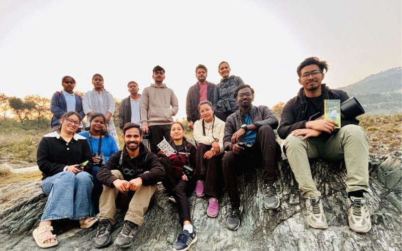 A group of smiling people.