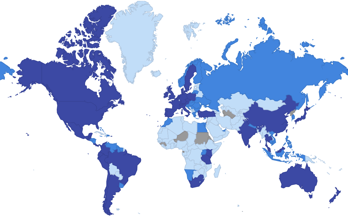 Global Map of engagement.